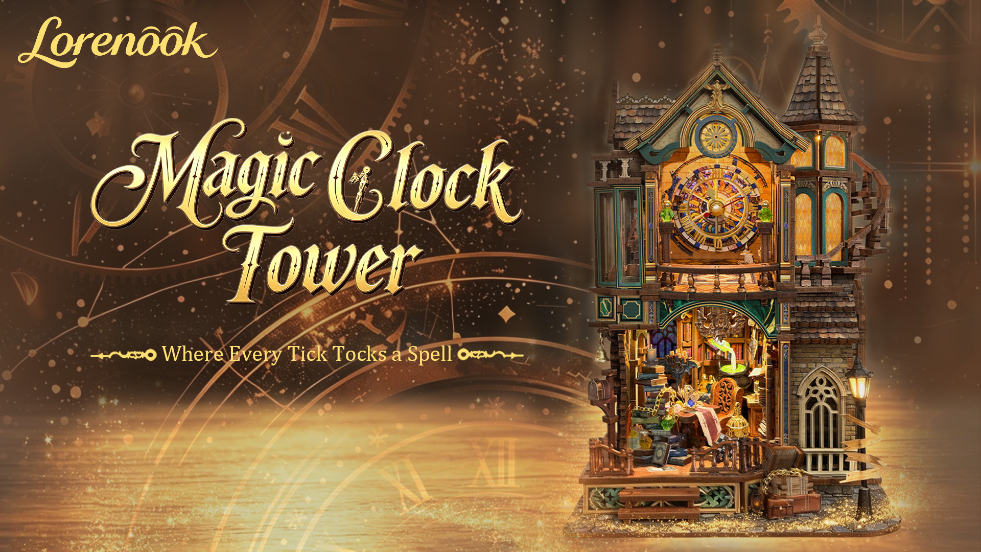 Amazon.com: LORENOOK Book Nook Kit Magic Clock Tower 3D Wooden