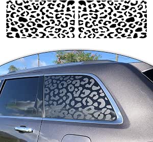 Zhizhong Side Window Decals for Car SUV Trucks, Universal Leopard Cheetah Vinyl Sticker Free Installation Tools (A Pair)