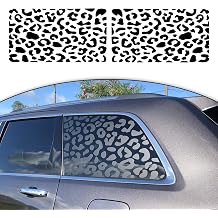 Zhizhong Side Window Decals for Car SUV Trucks, Universal Leopard Cheetah Vinyl Sticker Free Installation Tools A Pair