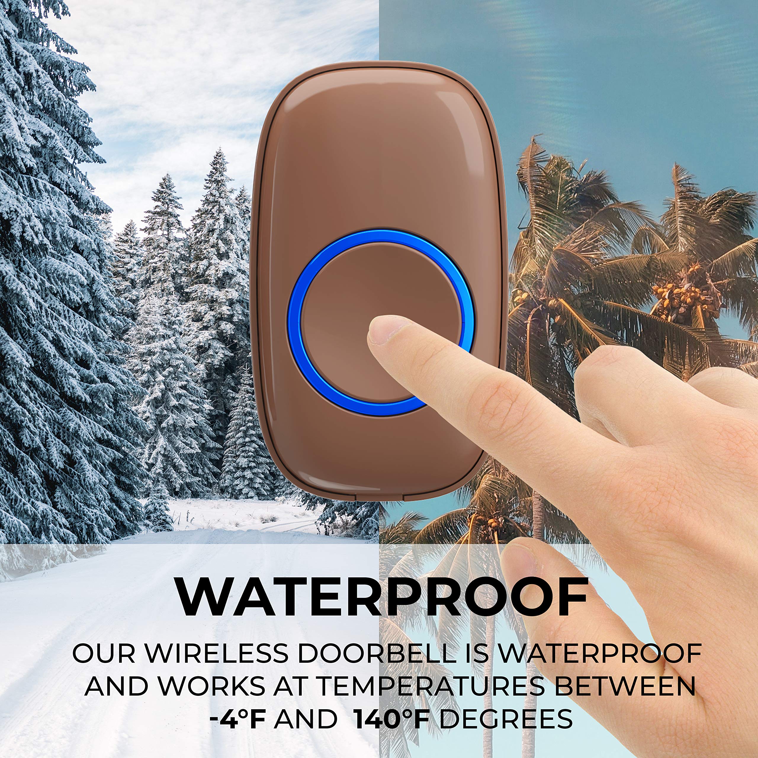 Wireless Doorbell by SadoTech Waterproof Door Bells & Chimes Wireless