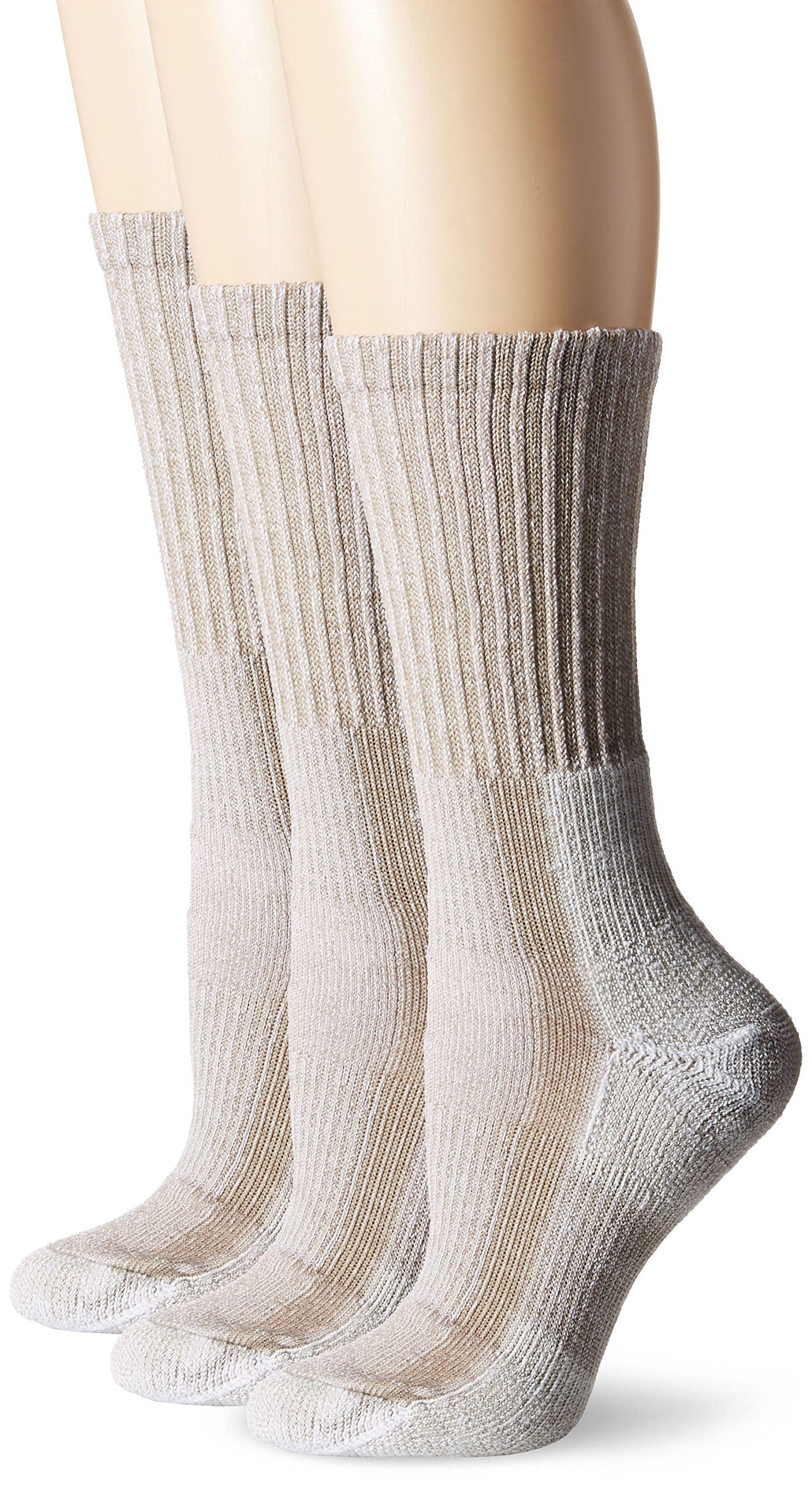 Thorlos womens Lthw Max Cushion Hiking Crew Socks, Tan (3 Pair Pack), Medium