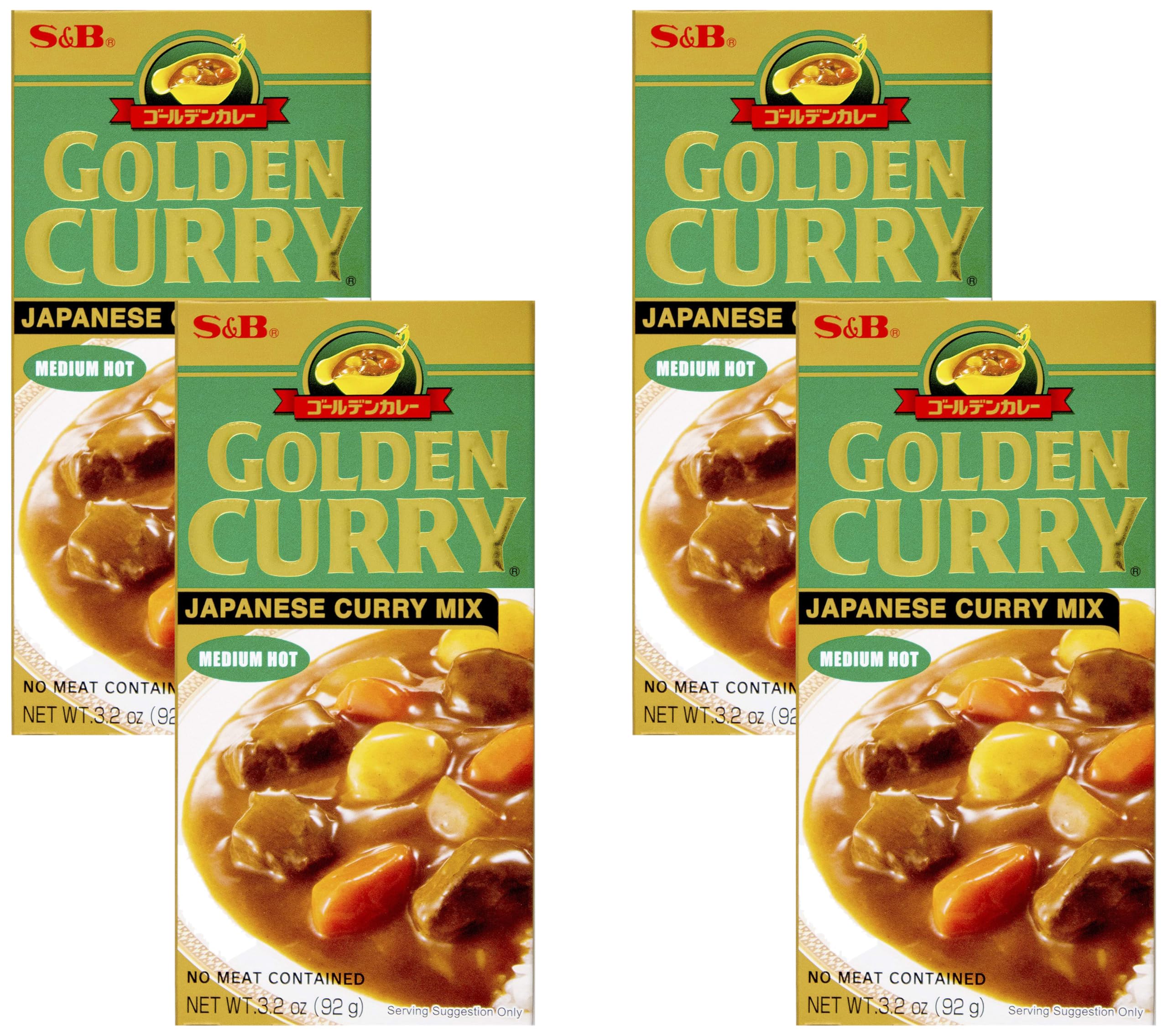 Amazon.com : S&B Golden Curry, Medium Hot, 3.2 oz | Japanese