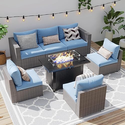 Wisteria Lane Patio Furniture Set for All Wheather, 7 Pieces