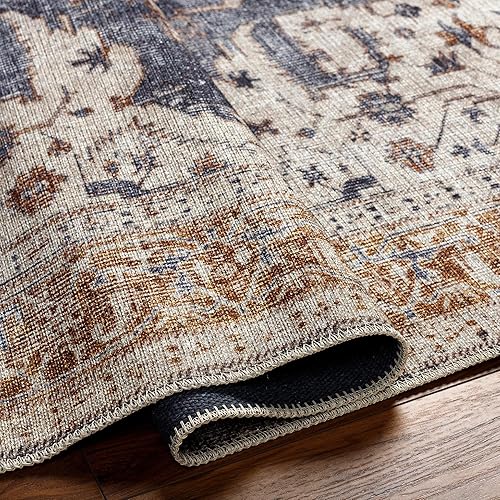 Miniatura 4 de Mark&Day Wickliffe - Alfombra lavable tradicional marfil de 9 x 12 pies, para sala de estar, dormitorio o cocina (8.10 x 12 pies, lavable a máquina)