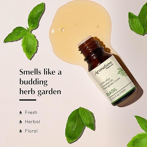 Miniatura 3 de AROMAFUME Aceite esencial de albahaca 100% naturales, de grado terapéutico, aceite de aromaterapia puro y calmante para difusores del hogar, regalos