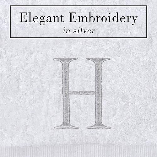 Miniatura 4 de Toallas de mano con monograma para baño, toalla de baño bordada con inicial decorativa personalizada de calidad de hotel de lujo para tocador, spa,