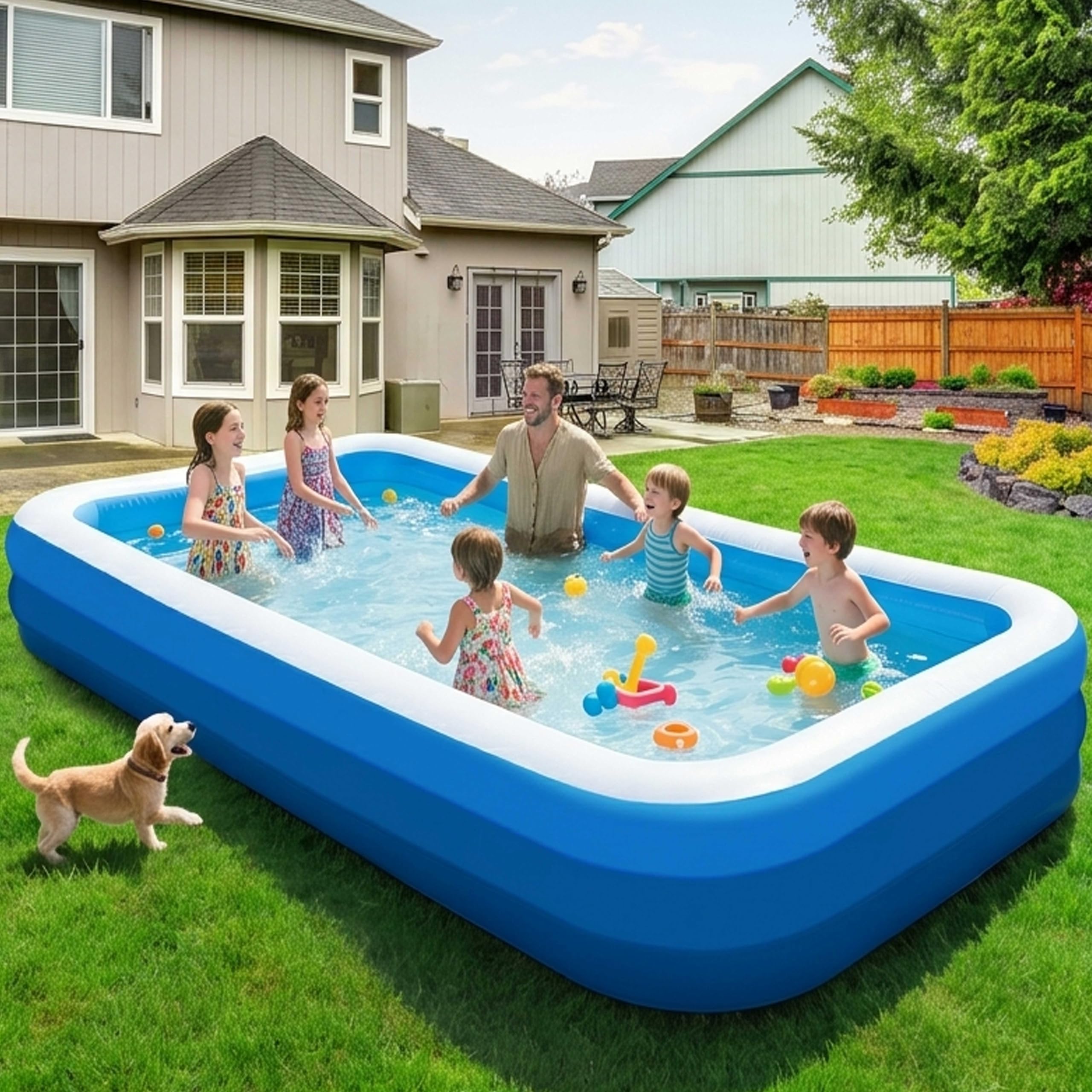 Piscine gonflable pour enfants et adultes grand format 250x140x52cm piscine familiale