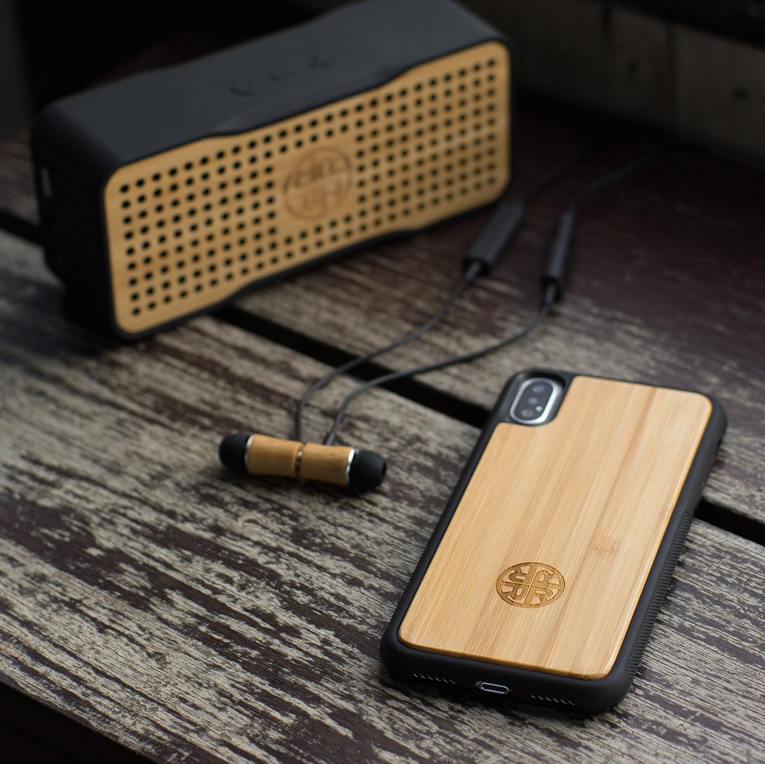 New Arrivals Bamboo Wood Bluetooth Headphones - Magnetic Wood Earbuds, Wear on-The-go, Necklace Style by Reveal Shop - Stylish Wooden Wireless in Ear Earphones with Microphone & Volume Control for Men & Women