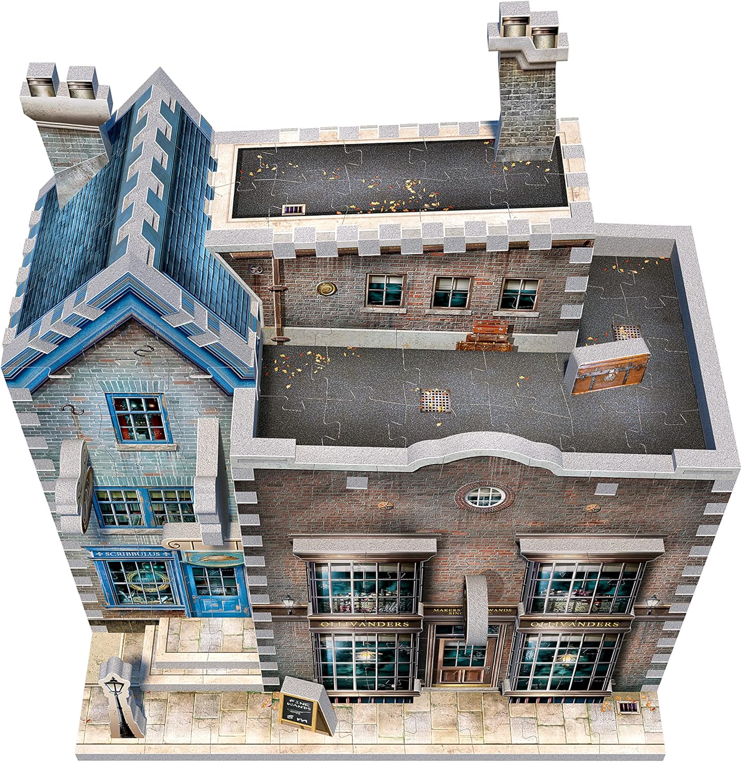 Wrebbit3D Harry Potter 3D Puzzle Model of Ollivander’s Wand Shop and Scribbulus | Diagon Alley Collection | 295 Jigsaw Puzzle Pieces | Build and Journey Through The Wizarding World