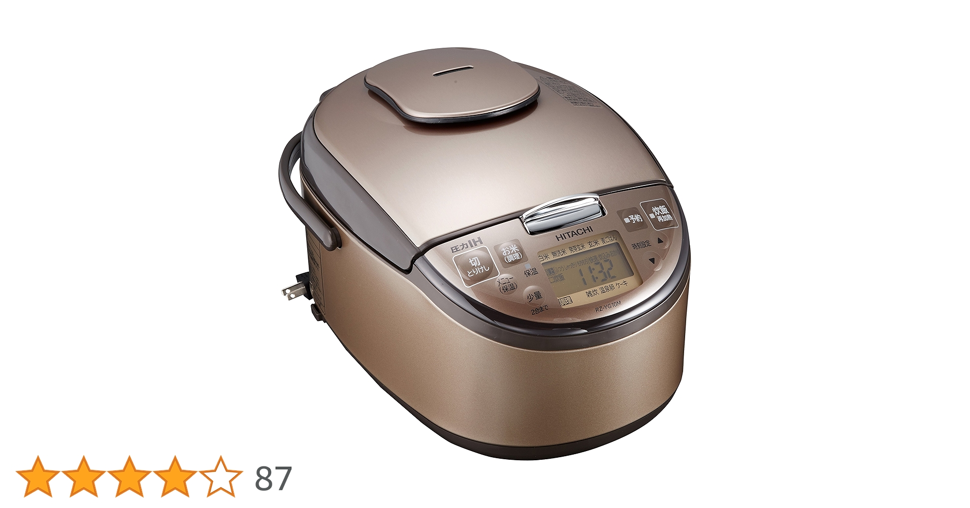圧力IH炊飯器　5.５合　日立 HITACHI RZ-G10EMT 新品未使用 Amazon | 日立 炊飯器 5.5合 圧力IH RZ-G10EM T ブラウン