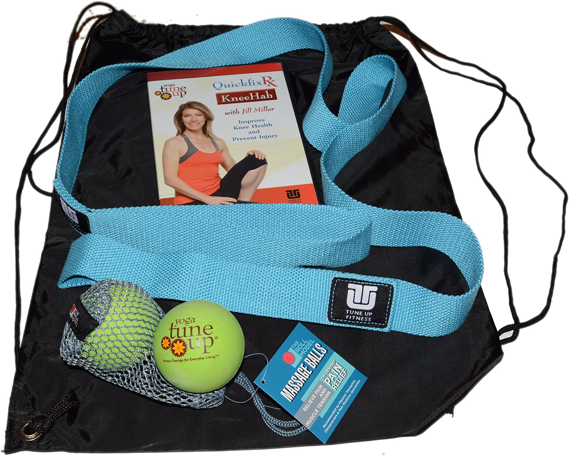 Quickfix RX KneeHab with Jill Miller Kit Including Instructional DVD, Original Set of yoga tune up Therapy Balls, and a Strap for Stretching