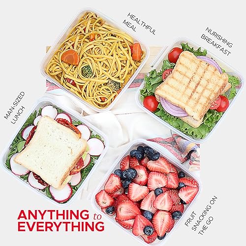 Miniatura 4 de Tafura Contenedores para sándwich (paquete de 3) Caja de sándwich  Contenedores de almuerzo  Contenedores para sándwiches para loncheras  Soporte