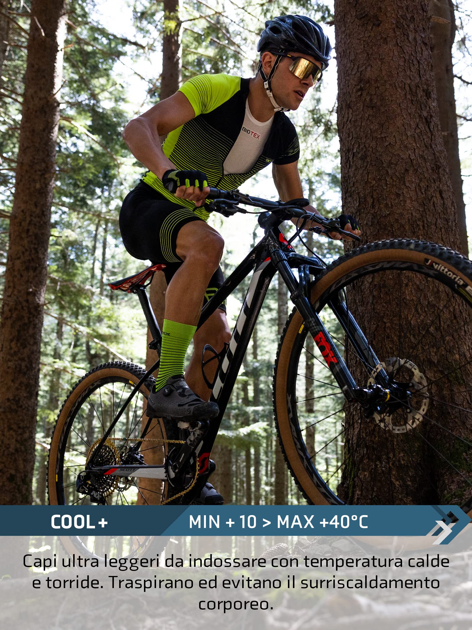 BIOTEX Camiseta de Tirantes Transpirable Unisex para Ciclismo y Running, Ropa Interior técnica Deportiva, Ideal para el Verano