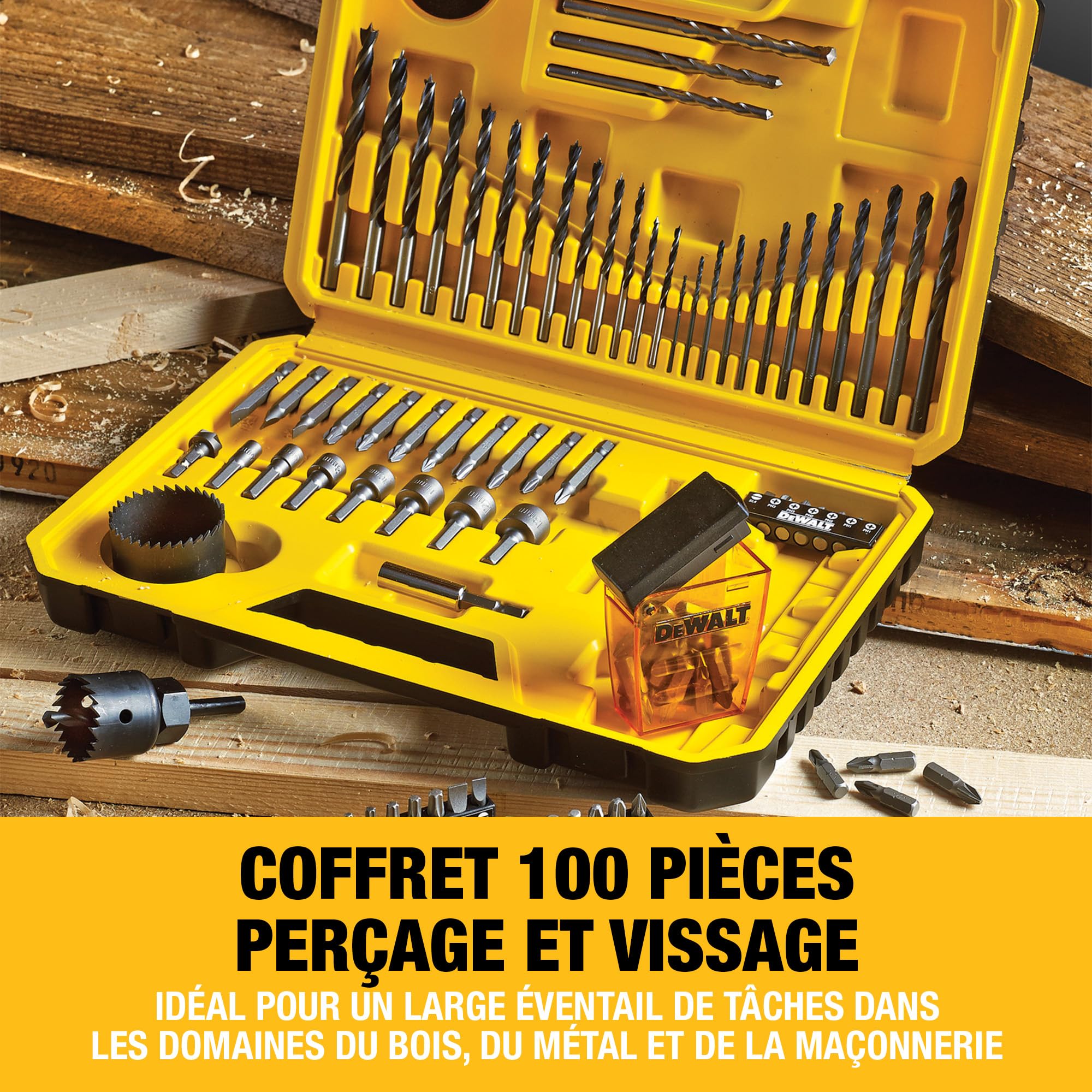 DEWALT Coffret de perçage et vissage 100 pièces DT71563-QZ