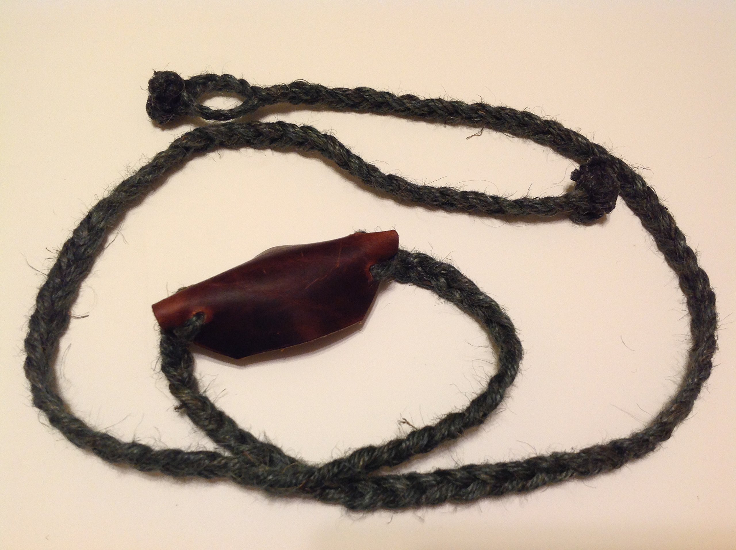 Jute and Bison Leather Shepherd Sling Handmade by David The Shepherd - David and Goliath Sling