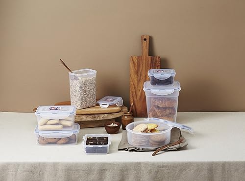 Vista 41 de LocknLock Easy Essentials - Tapas de alimentos/almacenamiento de despensa/recipientes herméticos, sin BPA, cuadrados, 11 tazas para azúcar