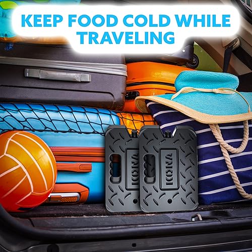 Miniatura 8 de Kona Paquete de hielo grande negrohielo para enfriadores - Diseño duradero - Paquete de hielo reutilizable recongelable (2)