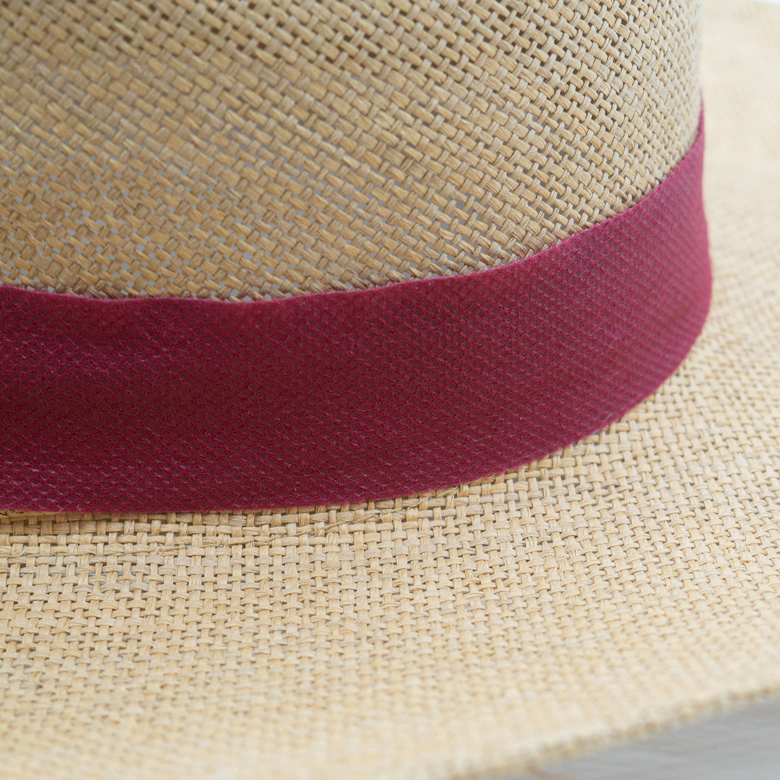 Pack de Sombreros Personalizados Panamá – Gorros de Paja con Tu Logo o Frase en la Cinta - Modelo Acapulco para Hombre y Mujer - En Tono Marrón o Beige