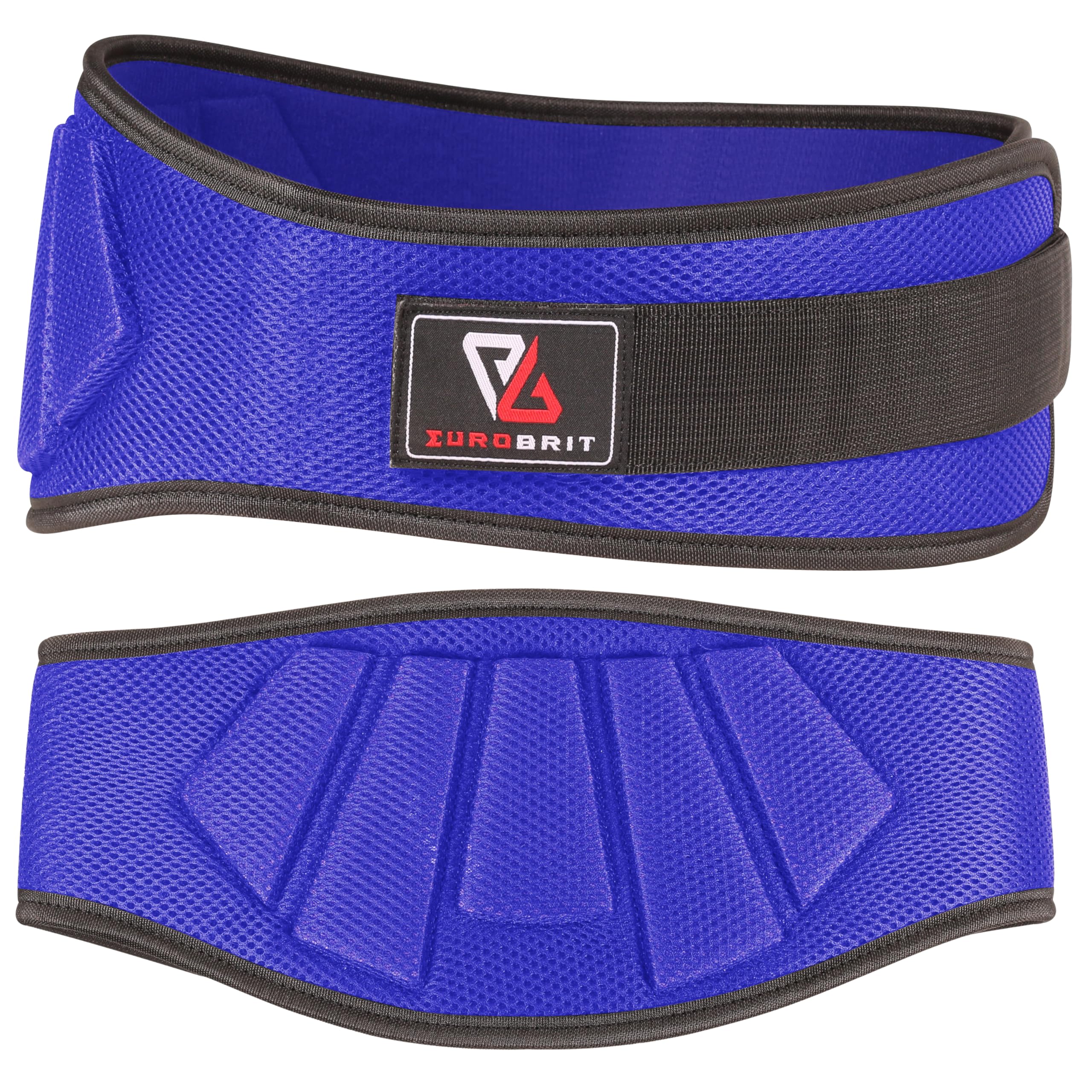Eurobrit Weight Lifting Belt, Core Lumber Support Deadlift Weight Belt, Neoprene Padded Gym Belt for Men and Women, 6 Inches Wide CrossFit Strength Training Squat Belt for Fitness.