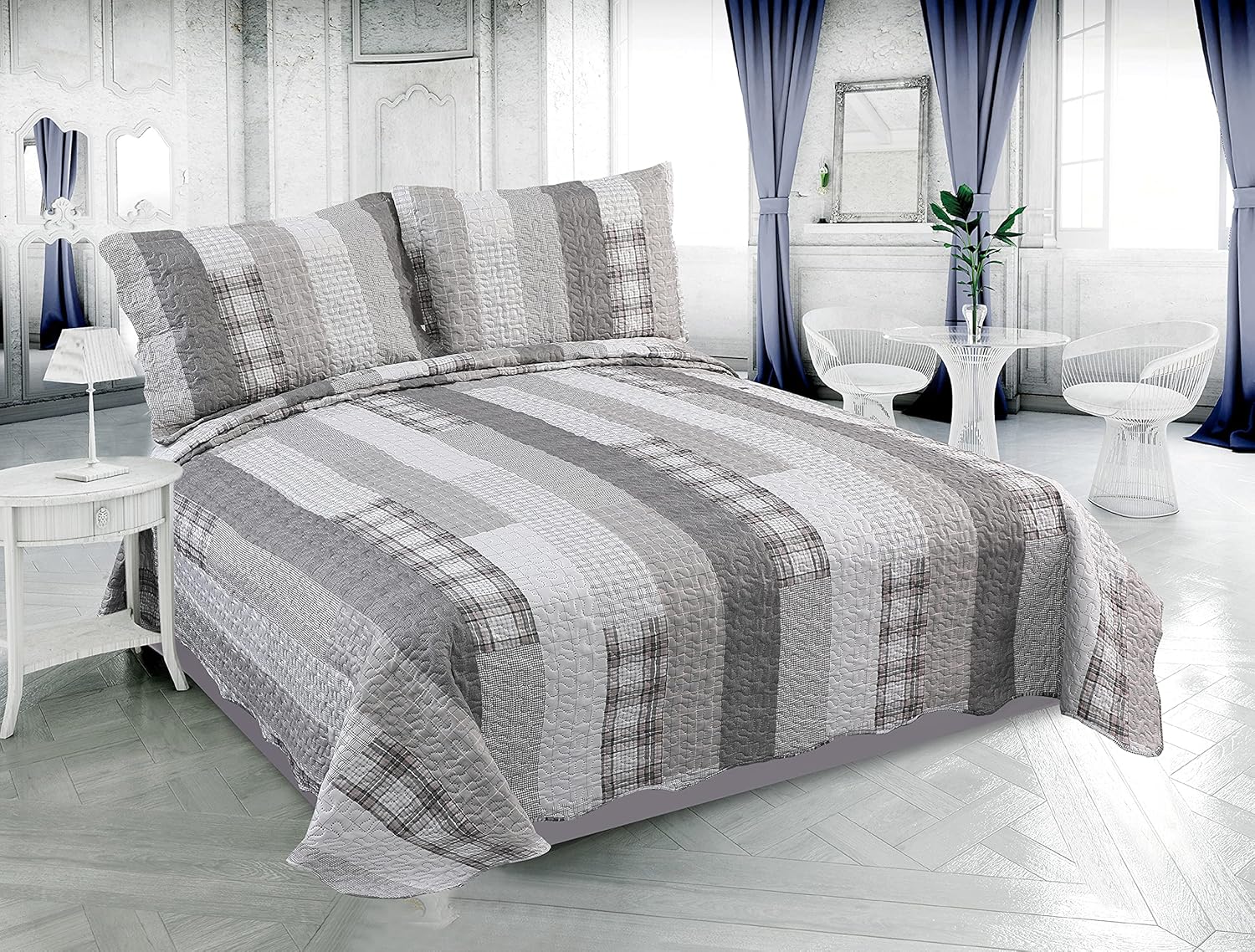 Marina Decoration Parure de lit d'été 2 pièces douce avec 1 taie d