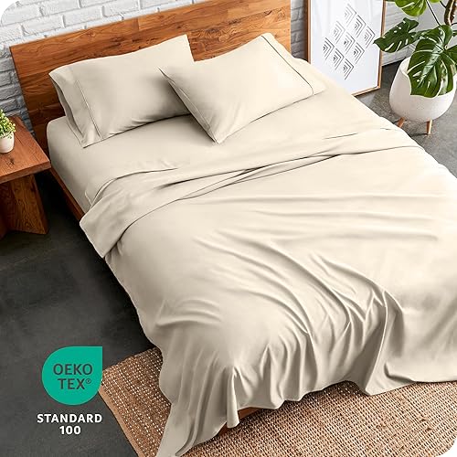 Miniatura 7 de Bare Home Juego de sábanas de microfibra ultrasuave de 1800 hilos, doble cepillado, bolsillos profundos, ajuste fácil, juego de 4 piezas (tamaño