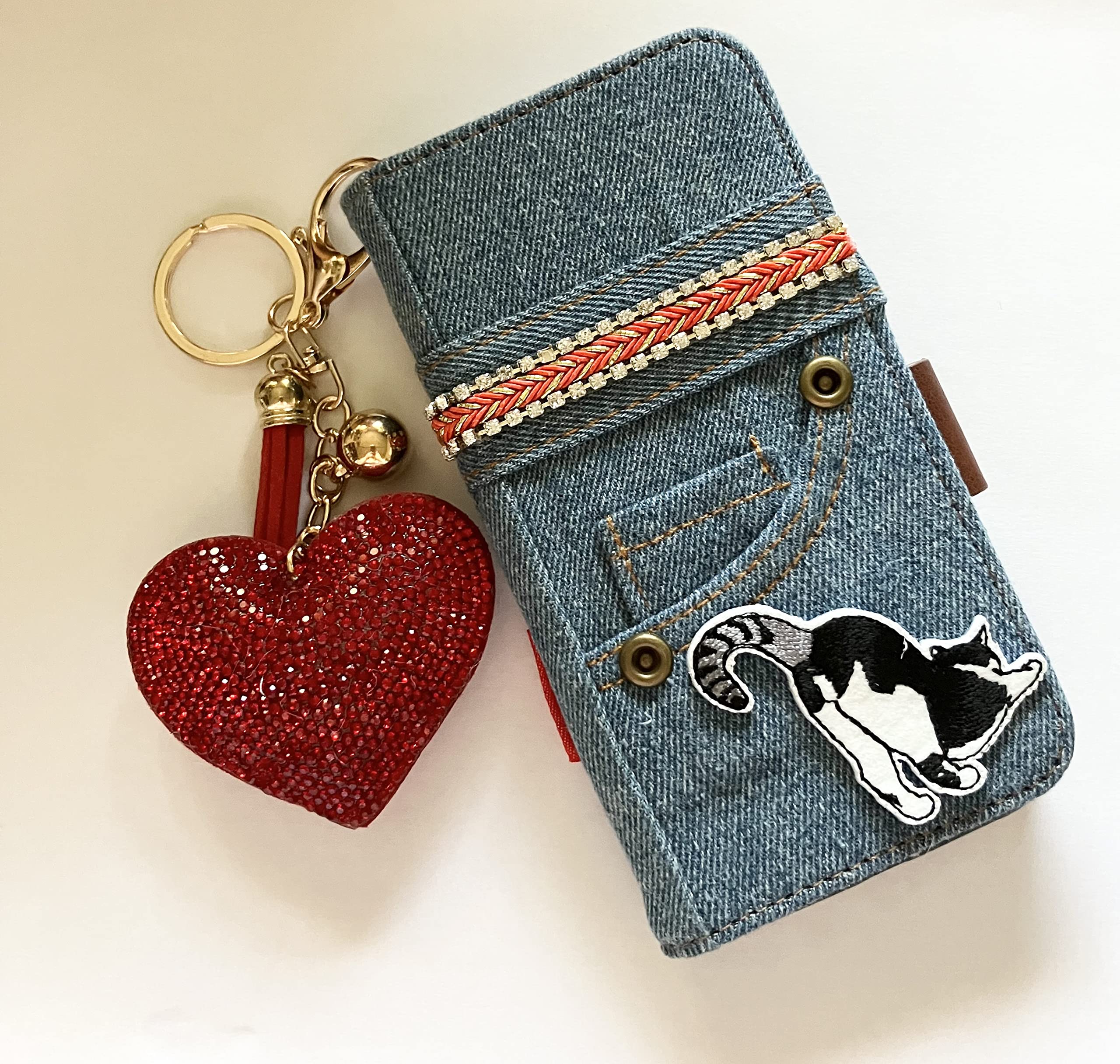 Amazon.co.jp: 赤いハート【延びてる猫 刺繍】*❤︎happy style 