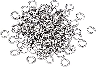 KISSITTY 2000Pcs 4mm Stainless Steel Open Jump Rings Connectors 0.8mm Thick Chainmail Making Jewelry