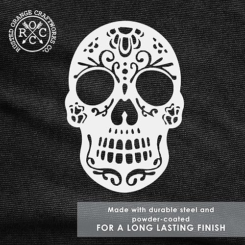 Miniatura 2 de ROCC RUSTED ORANGE CRAFTWORKS CO. - Sugar Skulls 5 styles Big Sugar Skull Decoration Calaveras de Azucar Dia de Los Muertos Day of the Dead Door