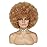 JSDshine Afro Wig - Soft 70s Afro Wig For Women Blonde Afro Kinky Curly Hair Wigs With Bangs Ash Blonde Short Curly Wig For Men Bouncy Afro Puff Synthetic Hair Afro Wig For Daily Party Use