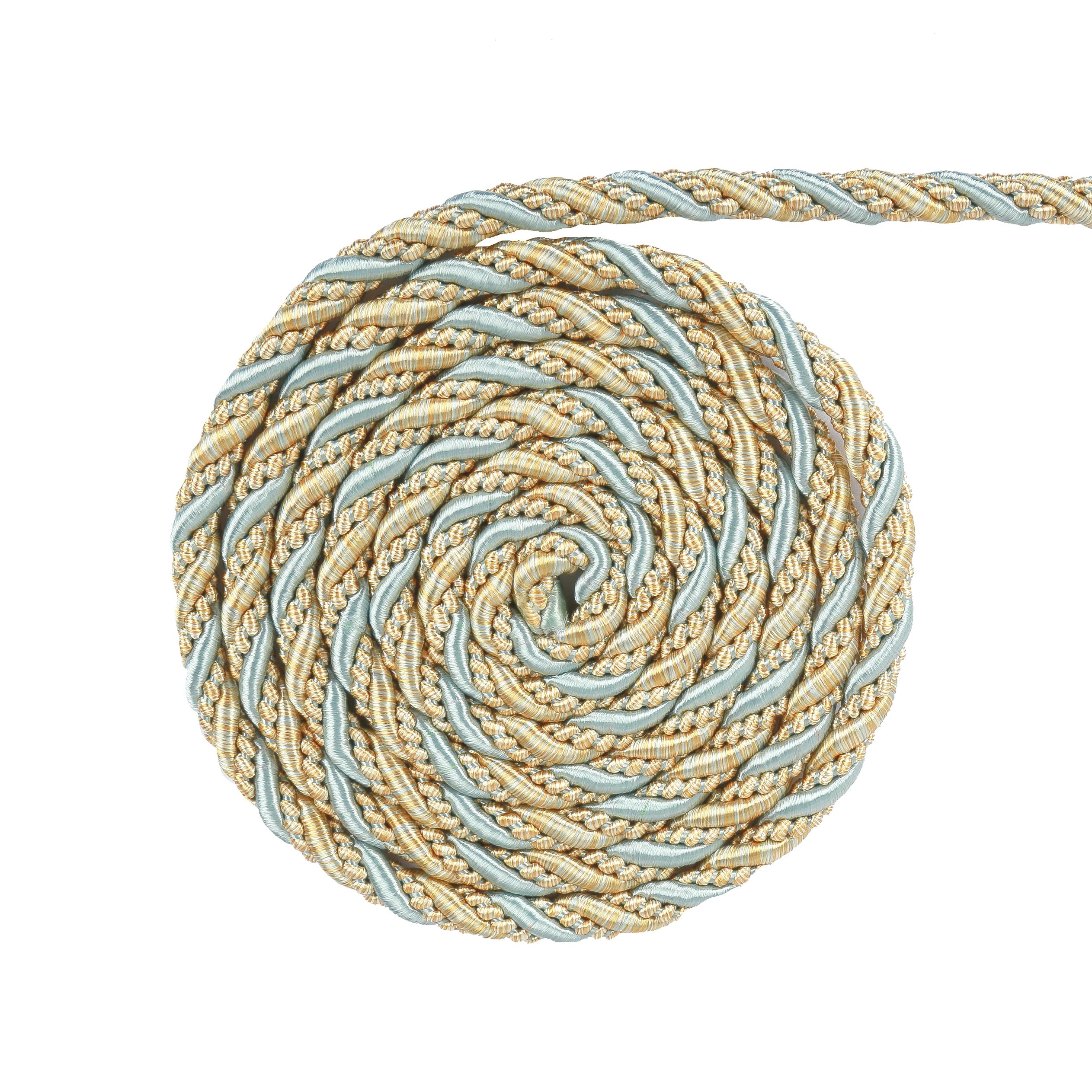 BEL AVENIR Twisted Cord, 0.43 inch 10Yards Cord Trim Basic Sewing Luxury Multicolor Handmade Crafts Nylon Cord for DIY, Home Decor, Embellishment(Blue)