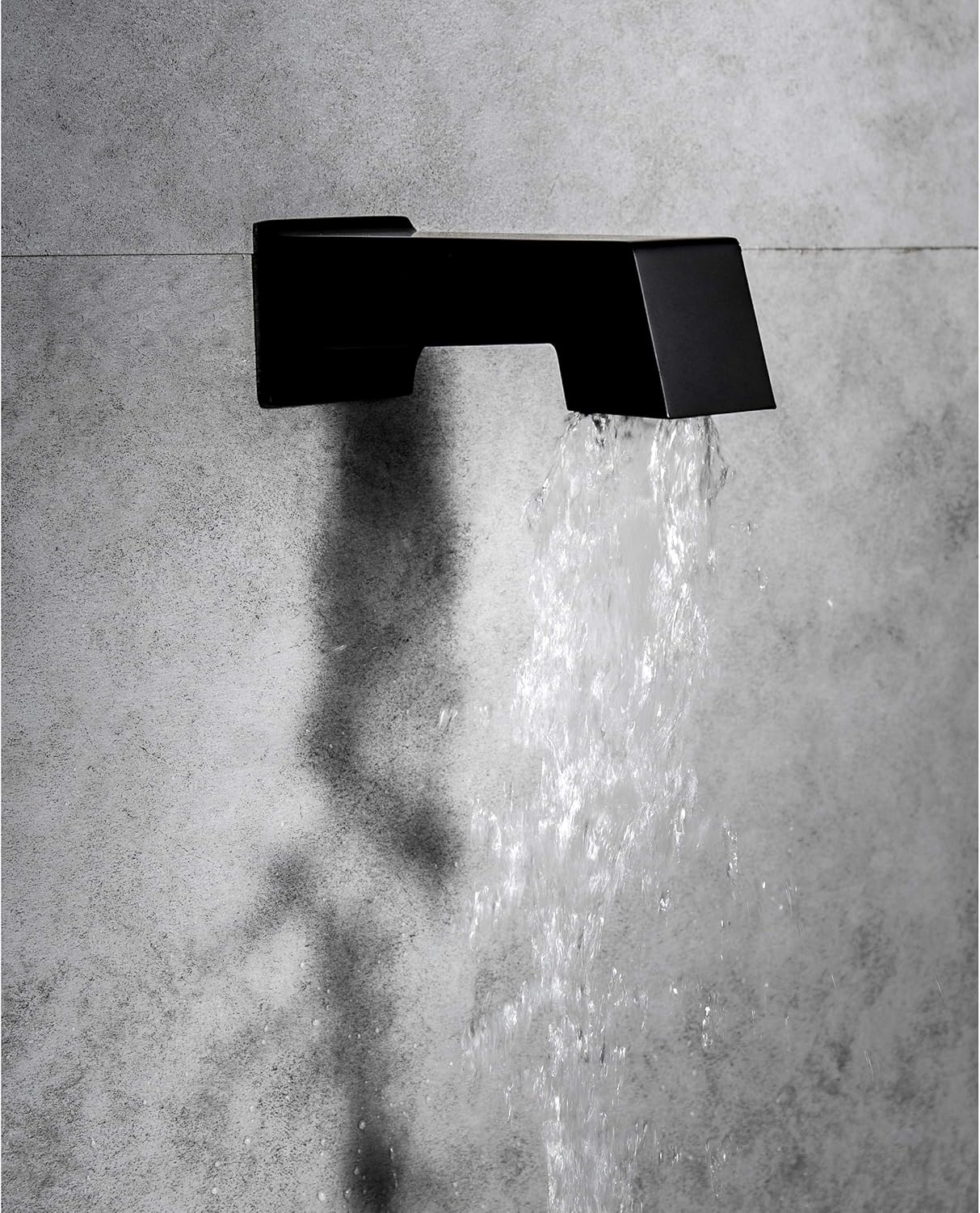 Faucet Talise SS312A-BLK Wall Mounted 3-Setting Shower Faucet System w/ 304T Stainless Steel Shower Head, Faceplate & Tub Spout in Matt Black Finish