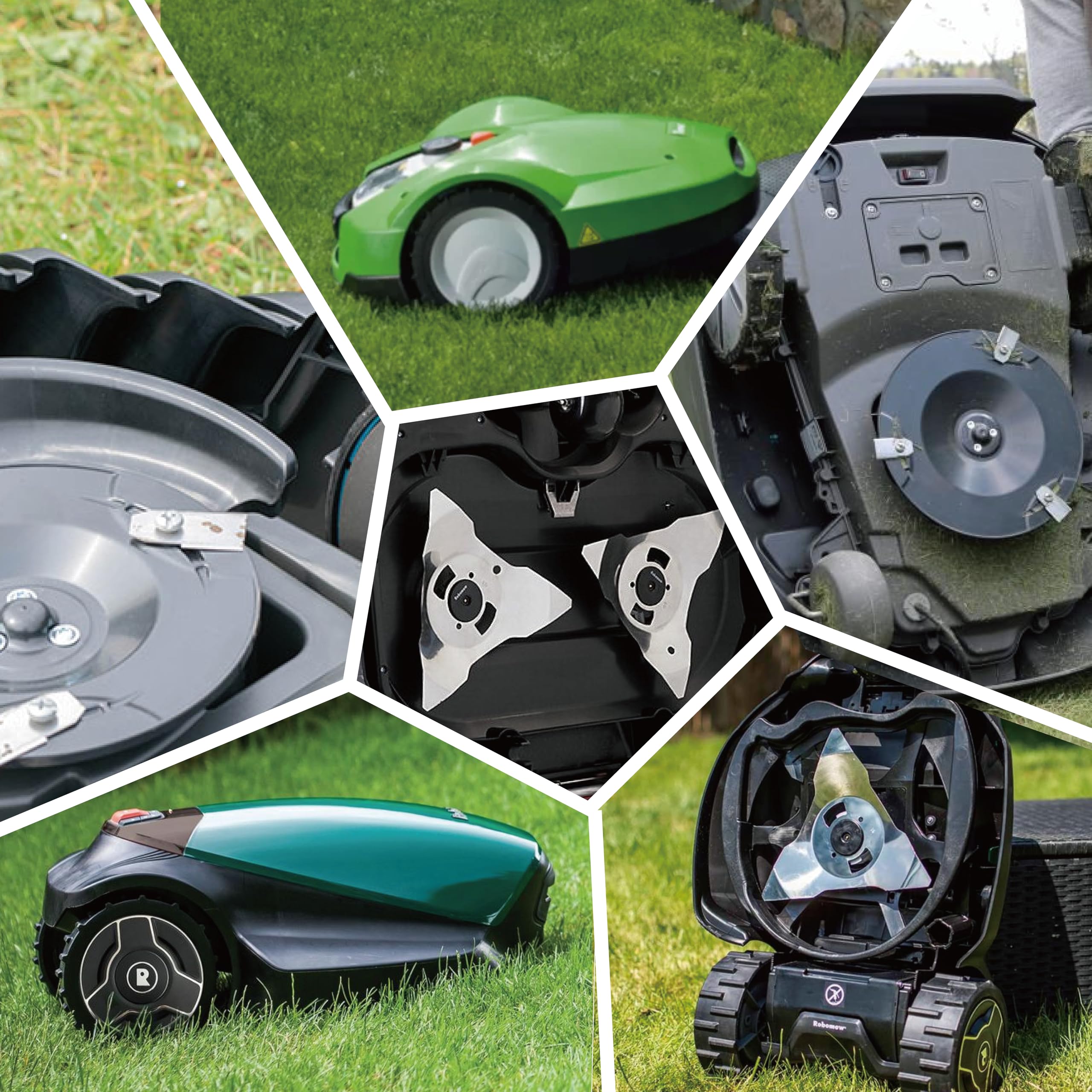 2 pezzi di lame di ricambio in acciaio inossidabile - compatibili con Robomow RS/MS/RC-Sene