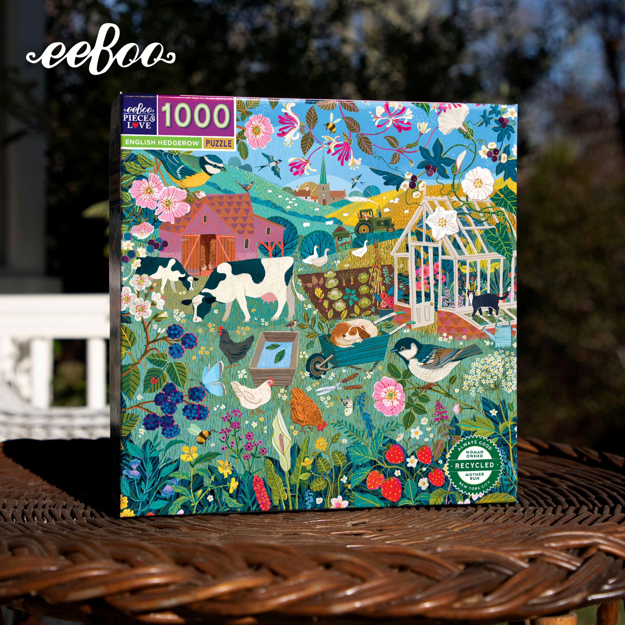 eeBoo, 1000 Teile – Das englische Gehäuse recyceltem Karton – hochwertiges Puzzle für Erwachsene – PZTEHG