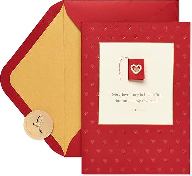 Papyrus Blank Romantic Valentines Day Card Love Story