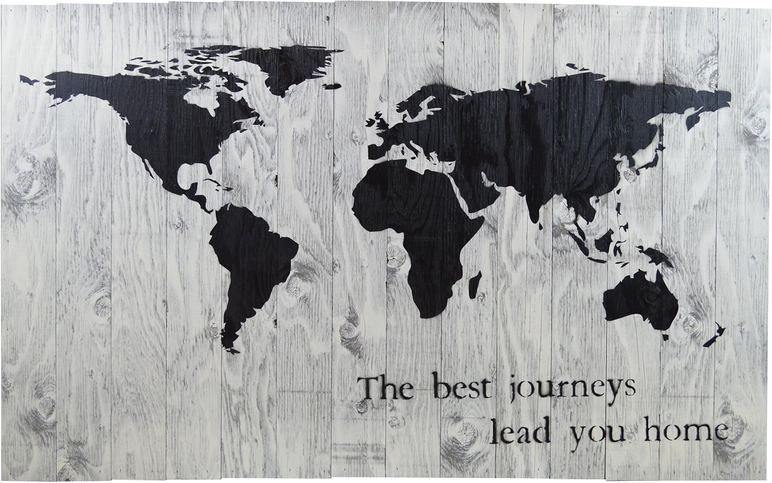 WHITE WORLD MAP RUSTIC BARN WOOD PALLET SIGN THE BEST