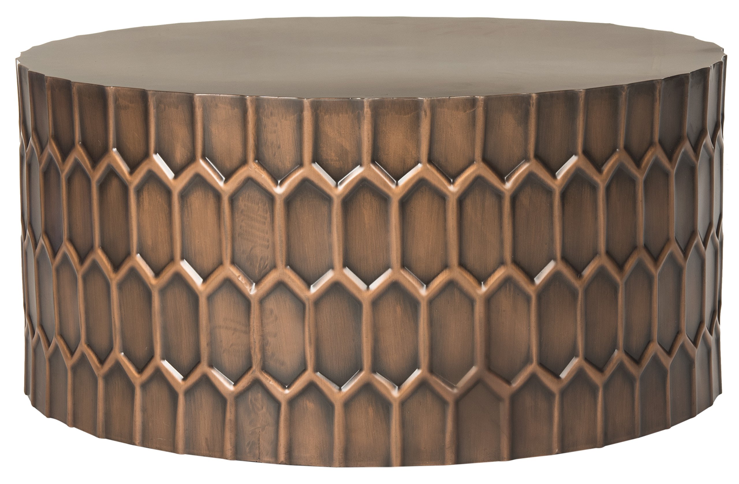 SAFAVIEH Corey Antique Copper Coffee Table