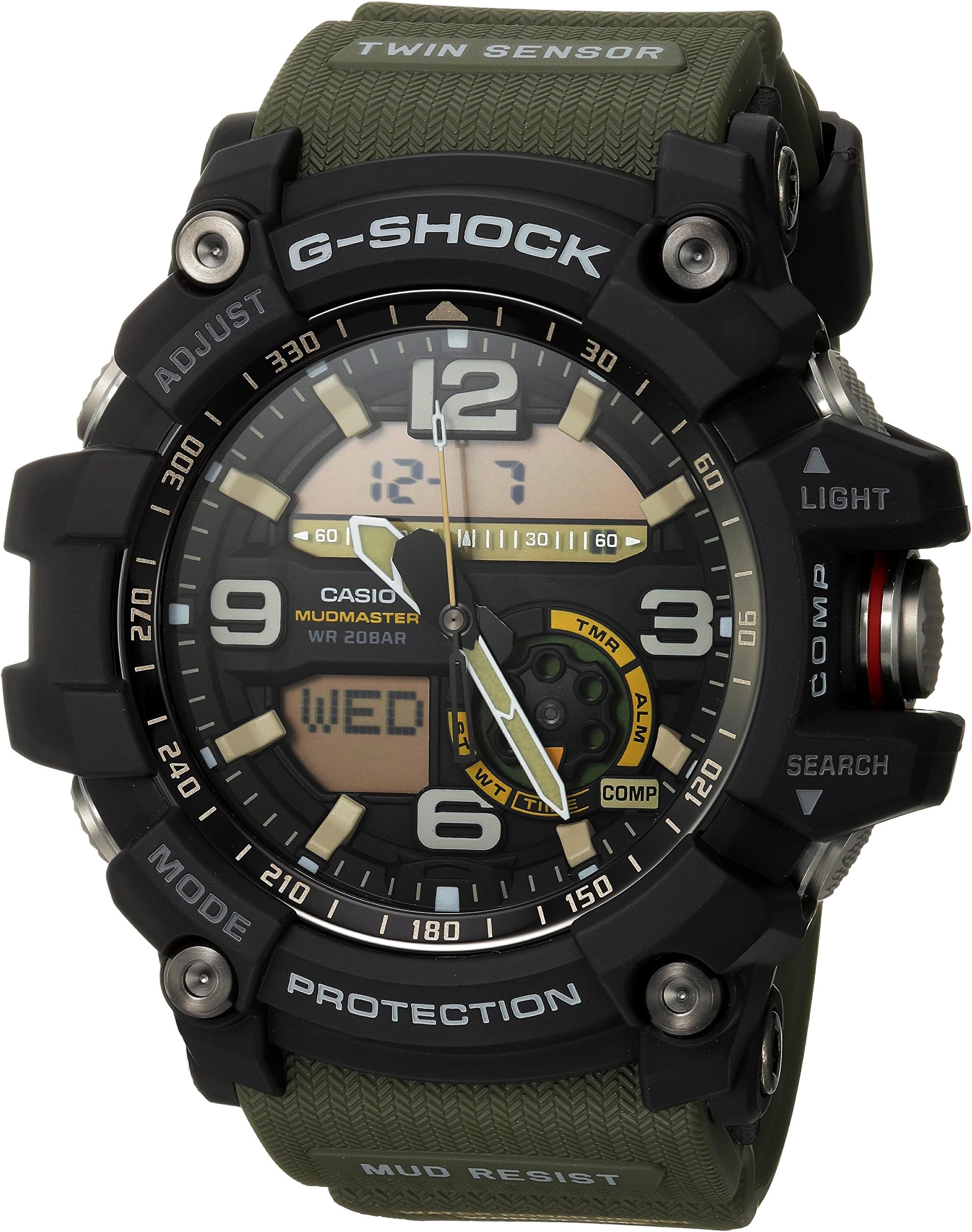 Men's GG-1000-1A3CR G Shock Analog-Digital Display Quartz Green Watch