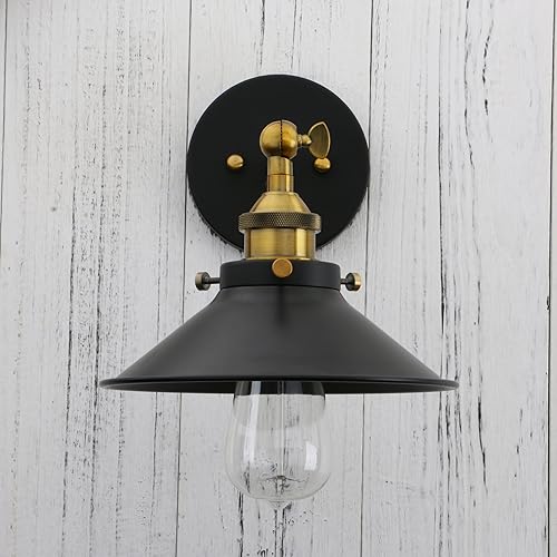 Miniatura 8 de Permo - Iluminación clásica industrial de metal, candelero de pared, lámpara de pared ajustable de 180 grados.