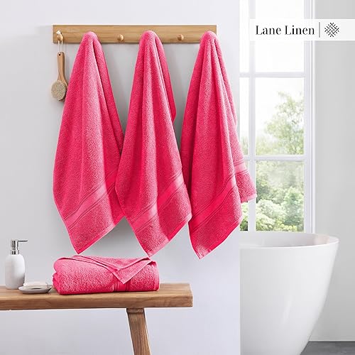 Vista 342 de LANE LINEN Juego de toallas de baño 100% algodón, 18 piezas, cero torsión, secado rápido, súper suaves y altamente absorbentes, 6 toallas de baño, 6