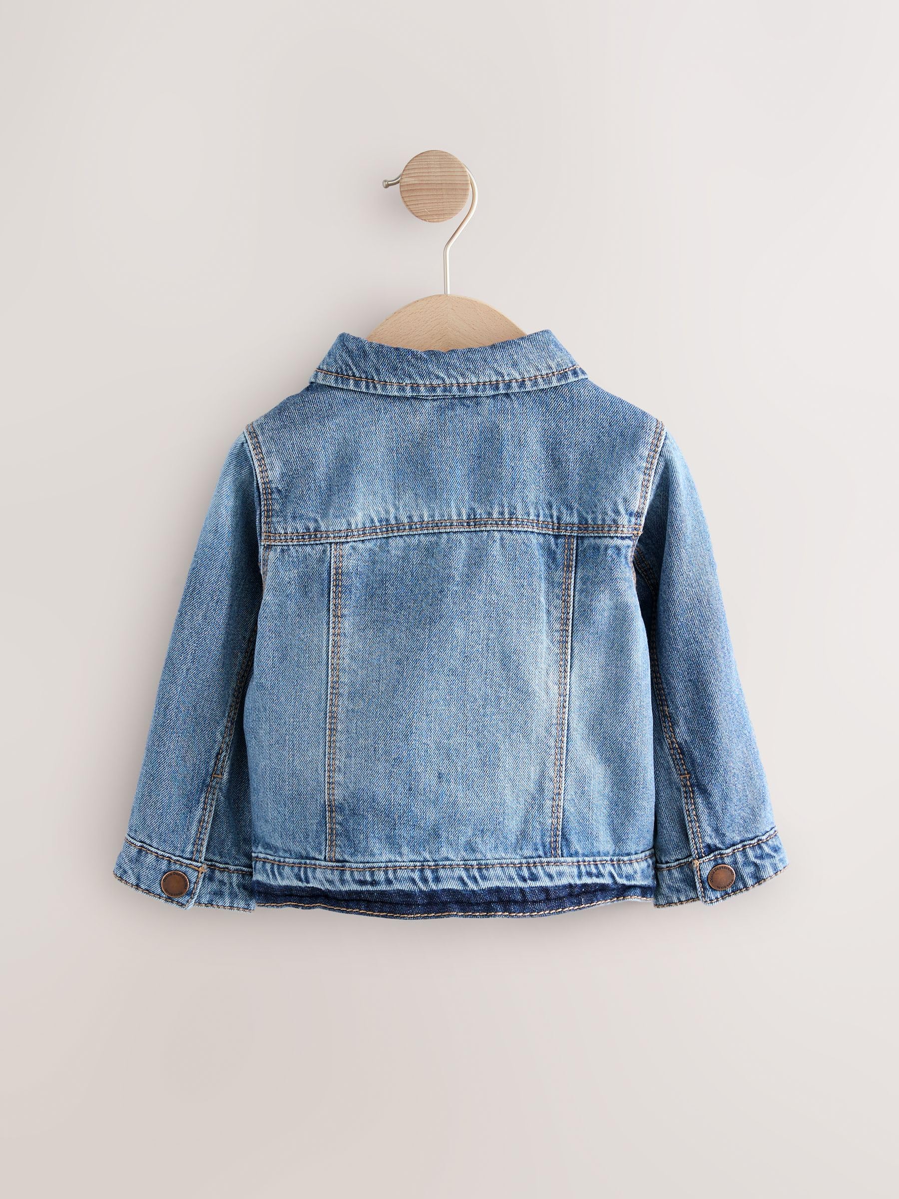 NEXT Niñas Chaqueta vaquera estilo del Oeste 100% algodón Azul Medio 12 Meses-18 Meses