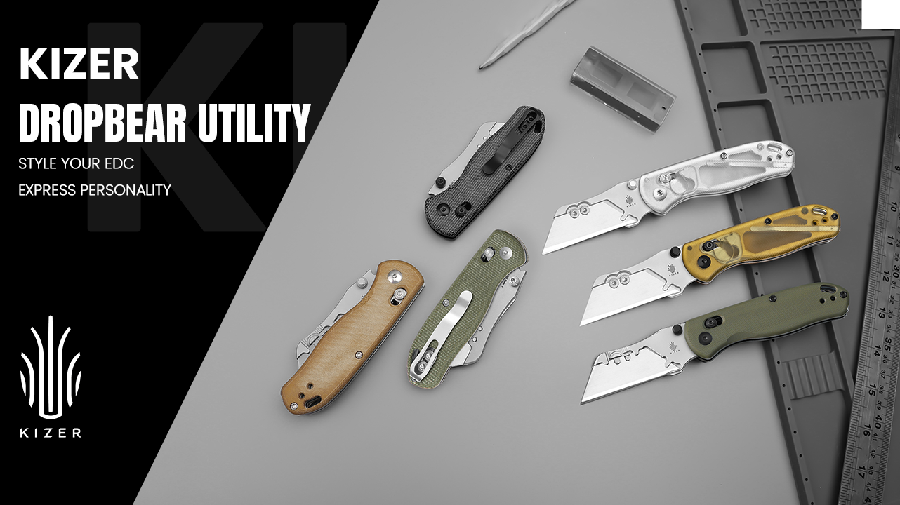 *Lang kawiページ* Kizer Drop Bear(Dual-screw Version) Folding Utility Knife