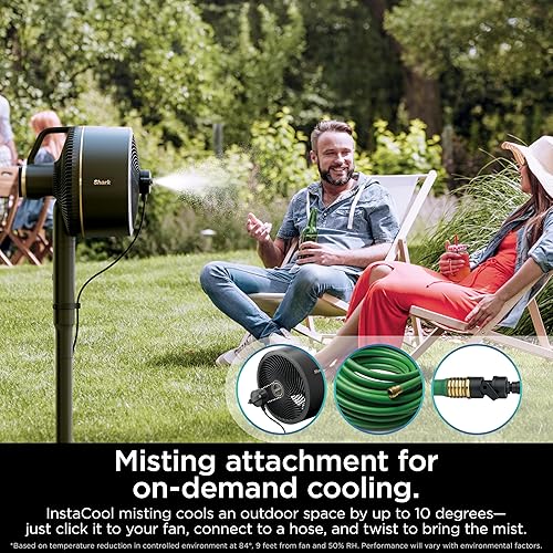 Miniatura 4 de Shark FlexBreeze - Pedestal y mesa, para interior y exterior, portátil, ventilador oscilante con control remoto, silencioso, potente, con cable e