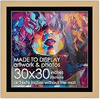 Vista 46 de Marco de madera negra de 9 x 9 pulgadas con paspartú blanco Con paspartú de 12 x 12 a 9 x 9 pulgadas Protector inastillable acrílico UV