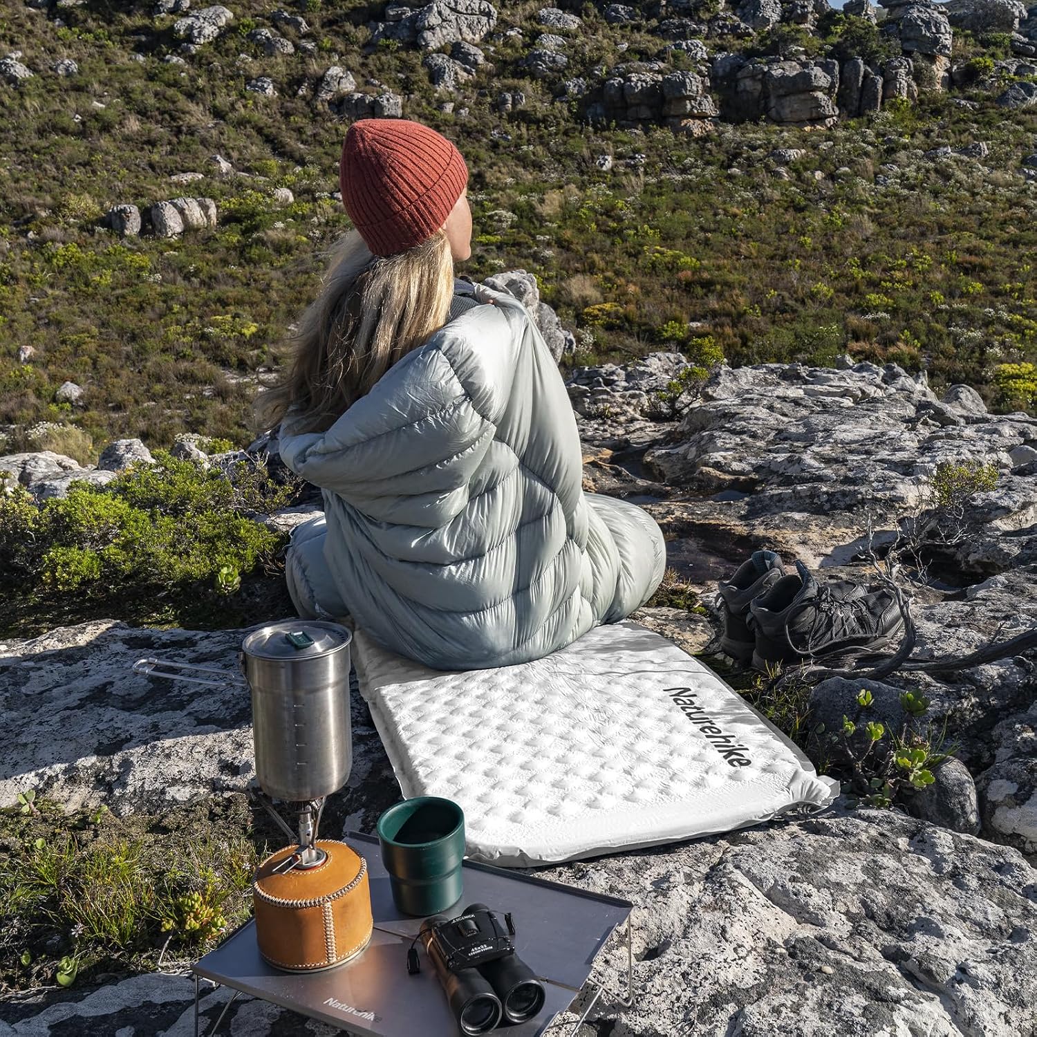 Naturehike Ultralight Self-Inflating Sleeping Mat, Insulated Sleeping Mat, 3.5 cm Lightweight Rectangular/Mummy Sleeping Mat for Camping, Backpacking, Hiking, Travel, ISPO Award Winners 2024