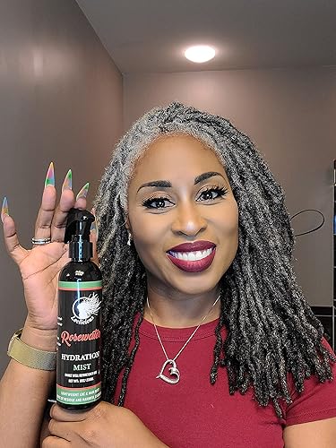 Miniatura 4 de LOCLICIOUS Agua de rosas hidratante para cabello Mist Loc Spray | Hidratante para cabello sano nutre todo tipo de rastas de dos hebras y trenzas |