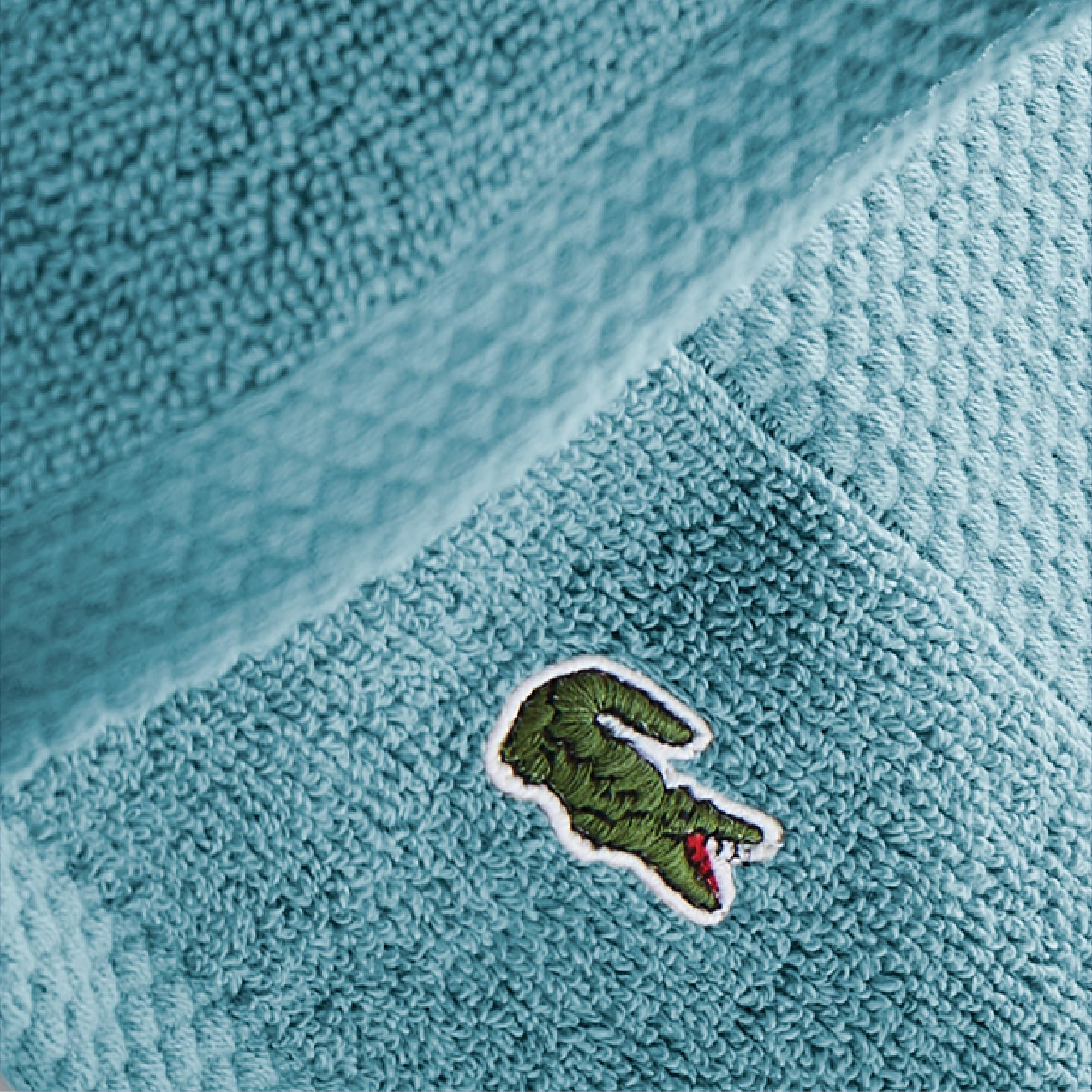Lacoste Heritage Supima - Tapete para bañera de algodón, Celestial, 21 x 31 Pulgadas