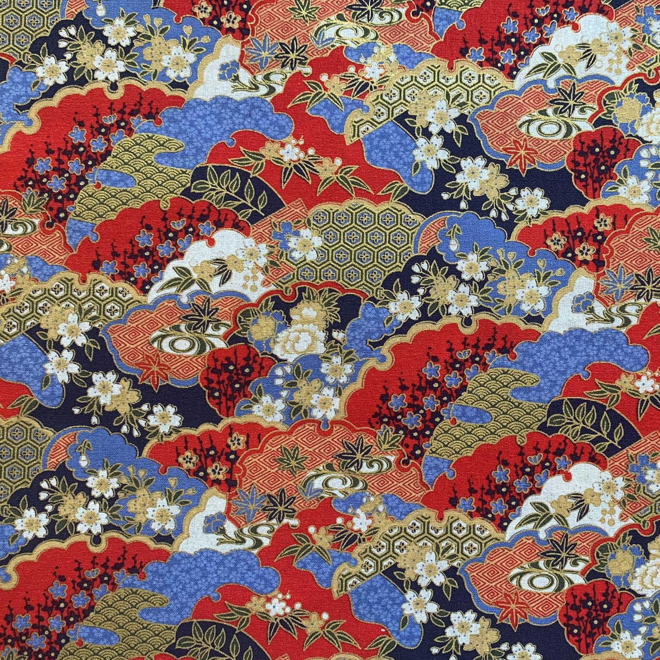 aufodara Cotton Fabric, Sold by the Metre, Printed Pattern, Bronzing Fabrics for Sewing Crafts, Sewing Fabric