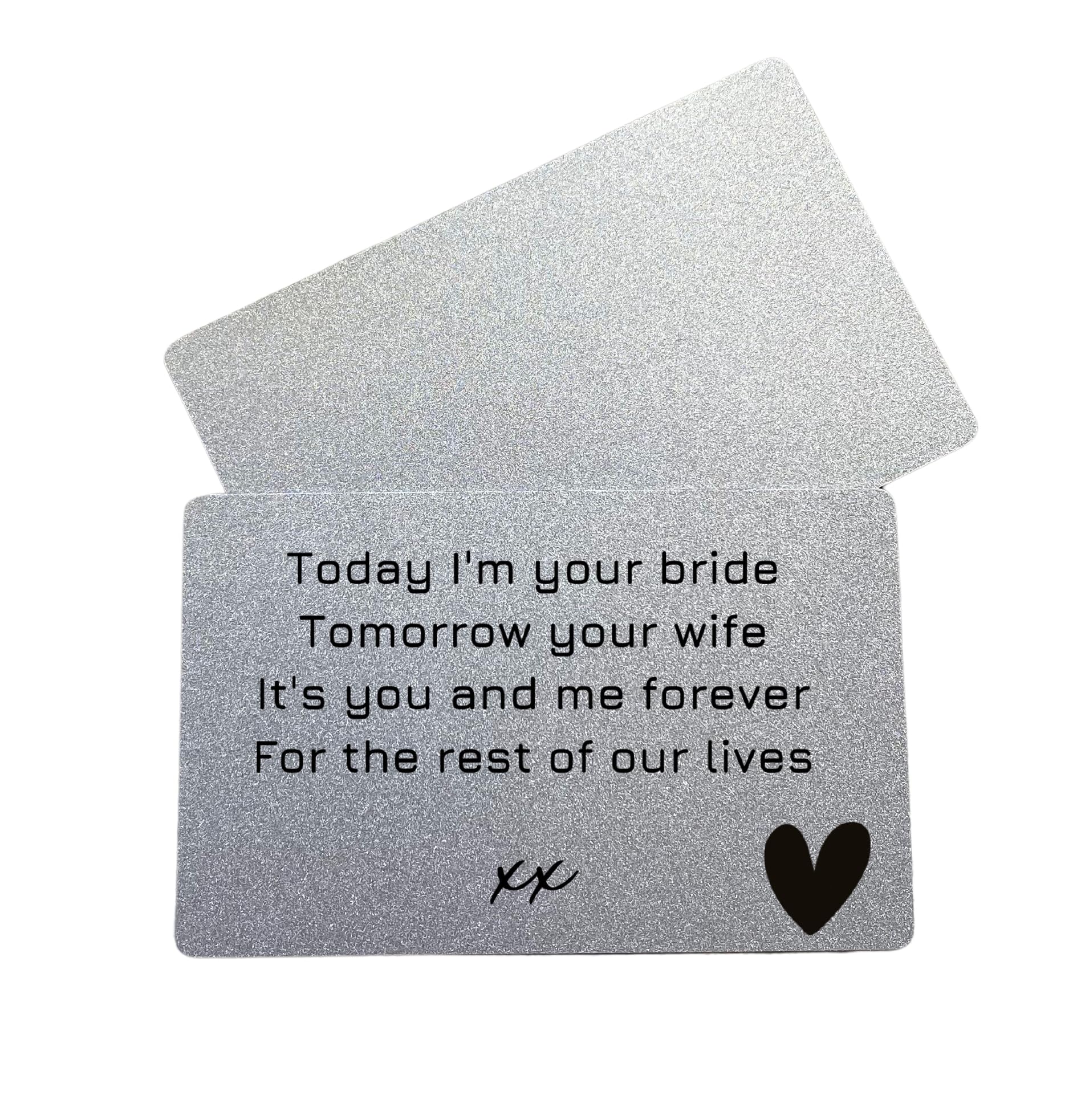 Gift to Groom from Bride, Groom Gifts for Wedding Day Husband To Be Gift, Romantic Wallet Card Keepsake, To My Husband Hubby Partner