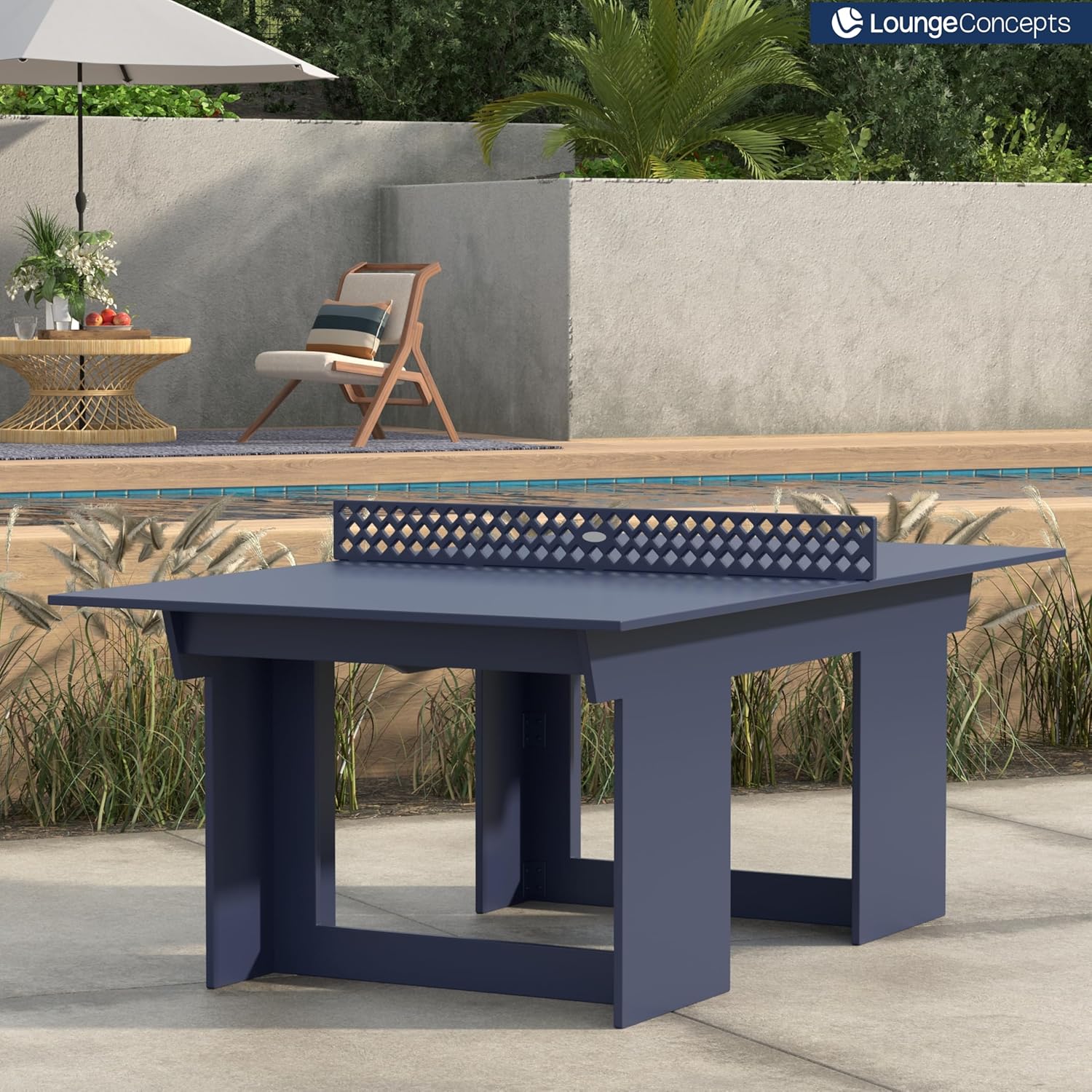 Lounge Concepts Outdoor Ping Pong Table | All Weather Table Tennis | Outdoor Gaming | Outdoor Game Sets | HDPE Ping Pong Table