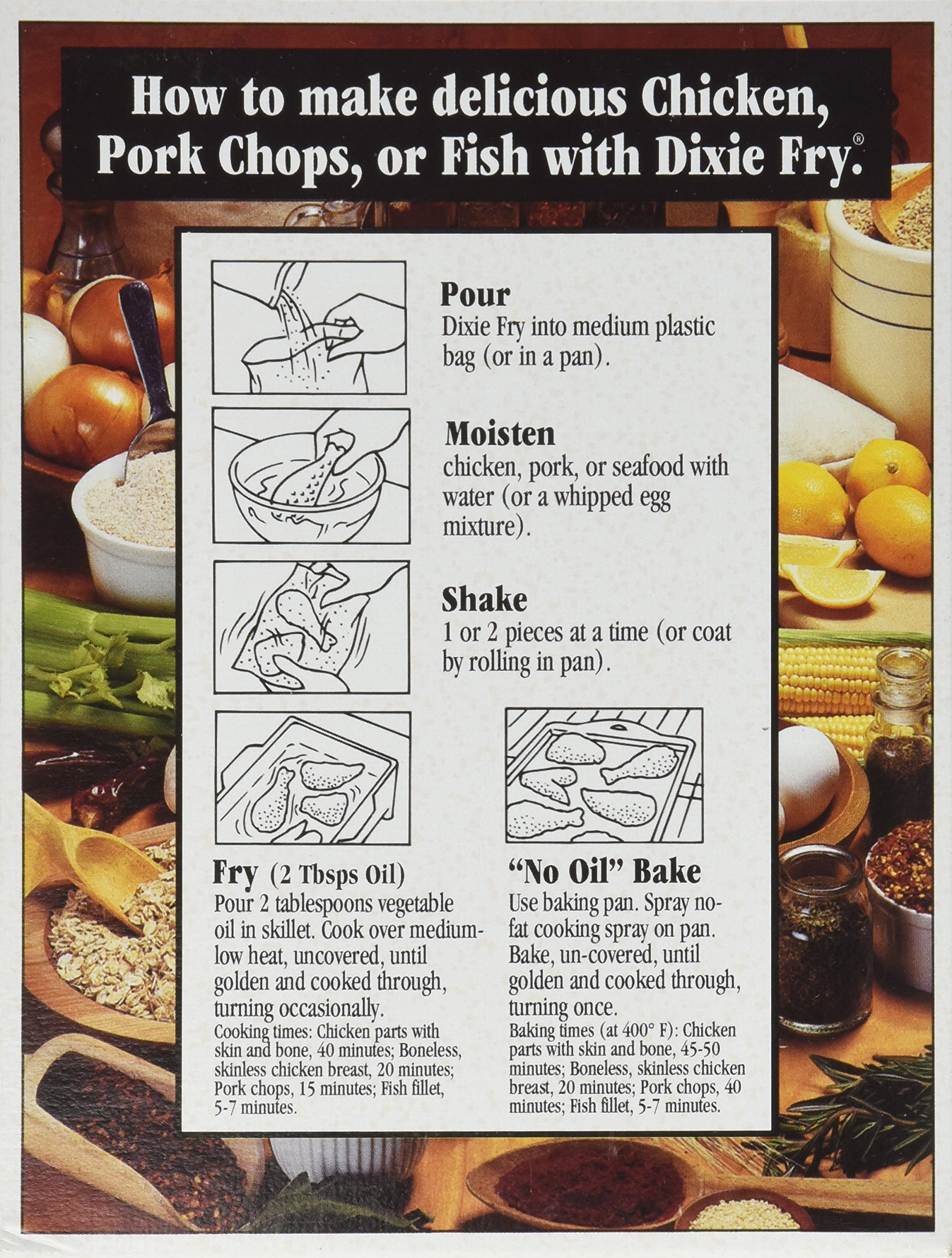 Dixie Fry 10Ounce Original Recipe Coating Mix for Fried Chicken, Pork